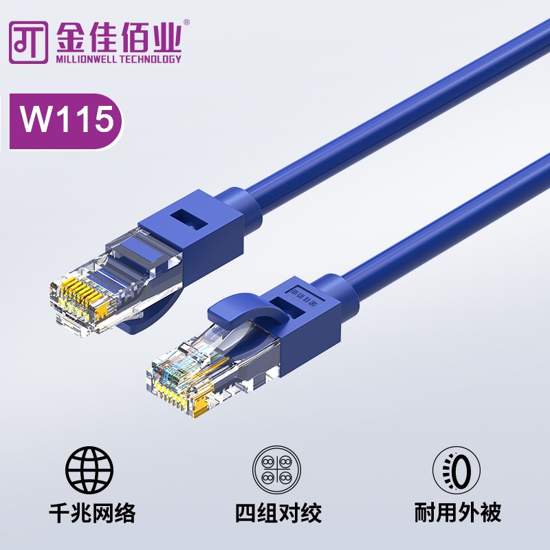金佳佰業(yè) 六類網(wǎng)線 藍(lán)色、貝吉色 W115
